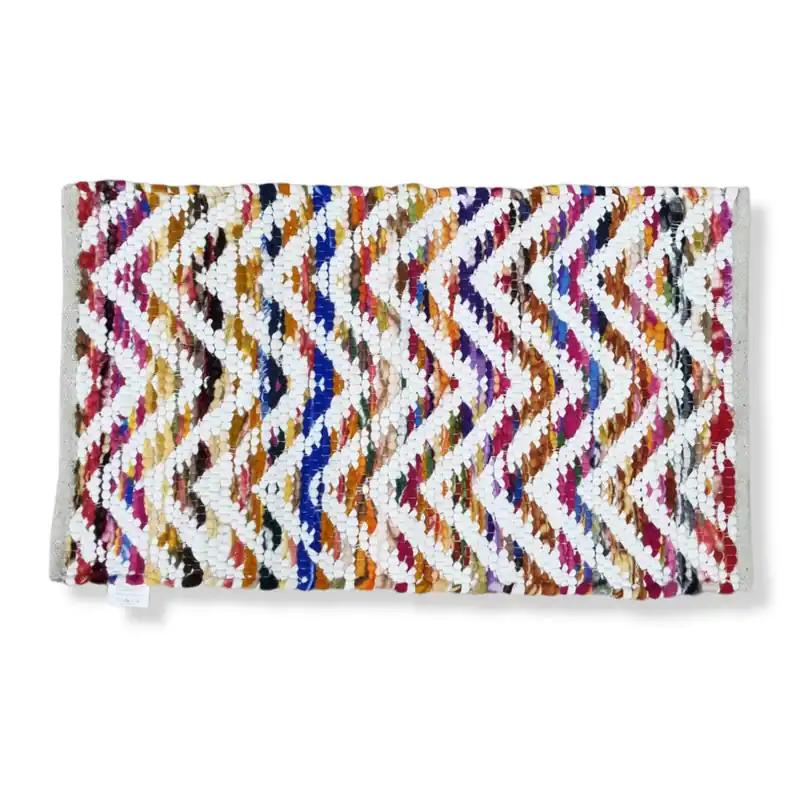 Tappeto arredo multiuso 50x80 antiscivolo zig-zag multicolore
