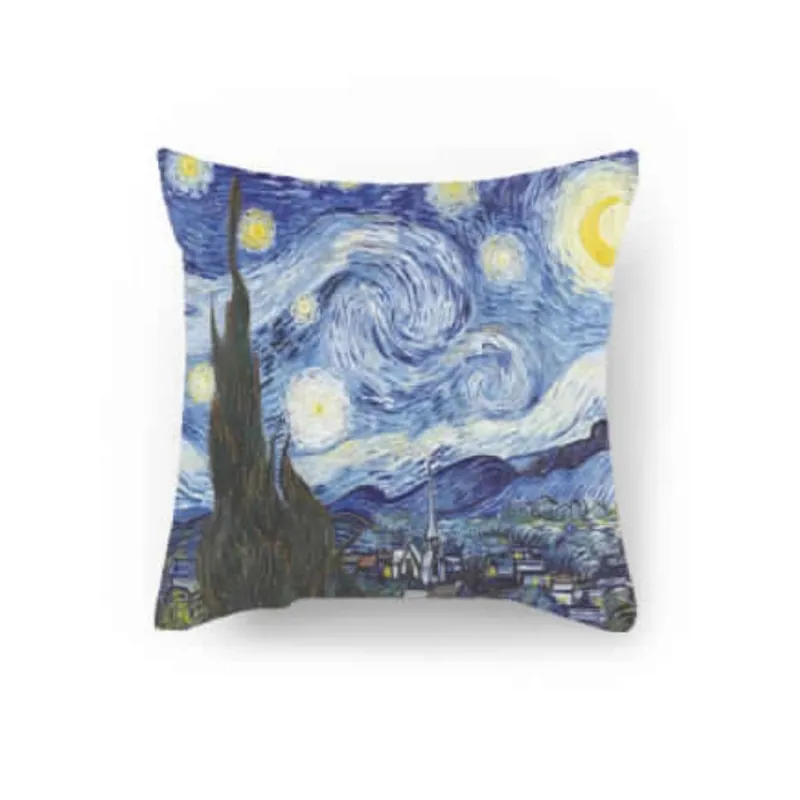 Fodera per cuscino arredo 45x45 Notte Stellata di Van Gogh