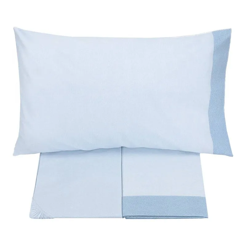 Completo lenzuola matrimoniale puro cotone Gabel Chromo aviatore