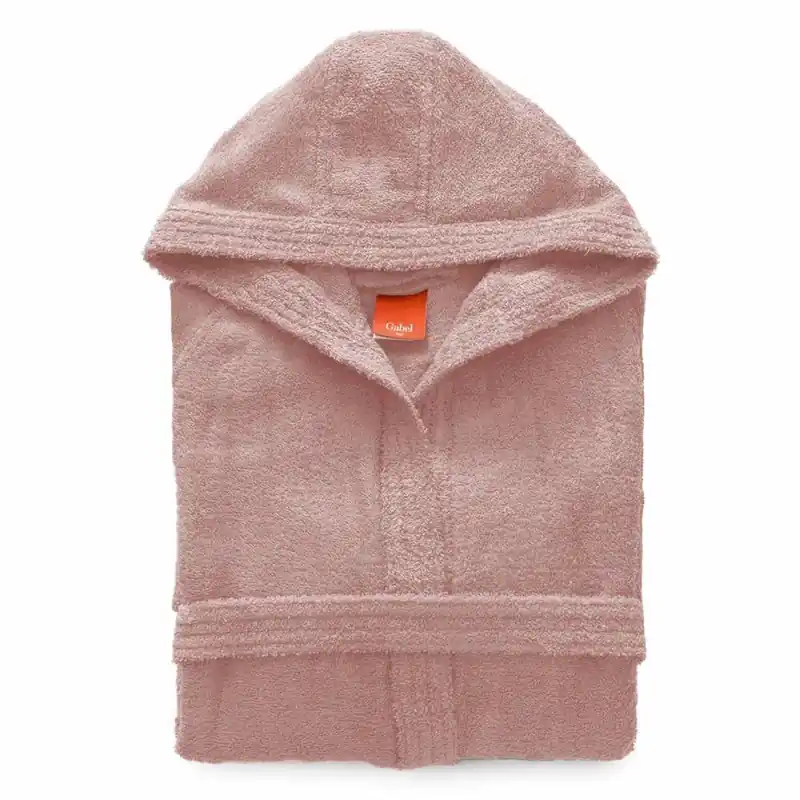 Accappatoio DONNA in spugna con cappuccio GABEL unito rosa