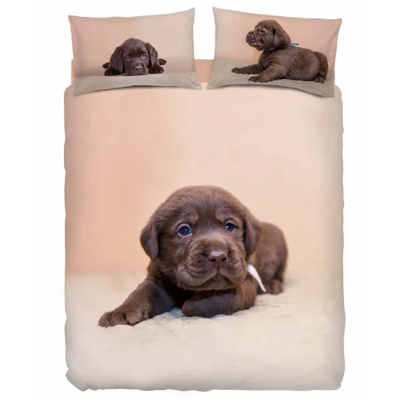 Copripiumone Matrimoniale Bassetti Cuccioli Labrador color Chocolate