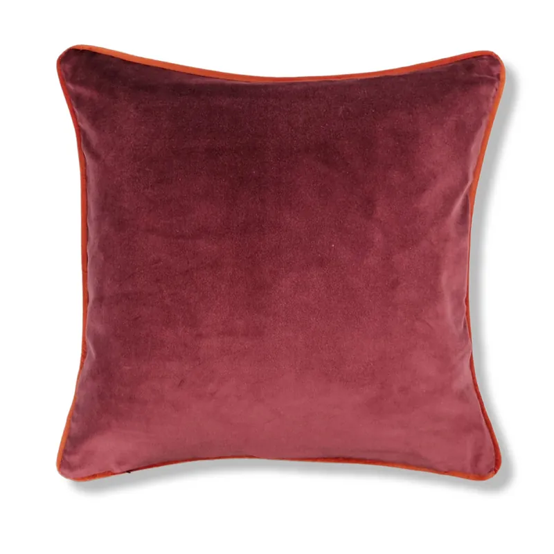 Copricuscino 45x45 BASSETTI Granfoulard VELOUR bordeaux