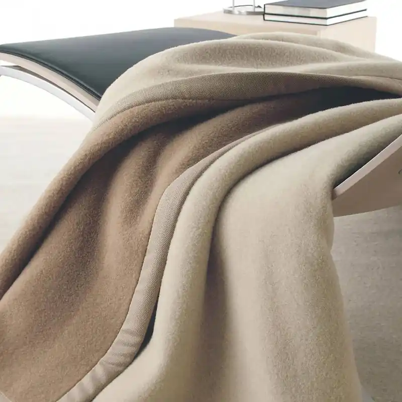 Coperta pregiata Cammello e Merinos Matrimoniale SOMMA ARAL