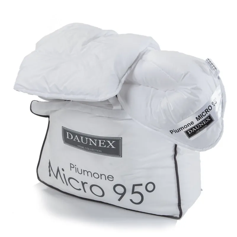 Daunex piumino Anallergico micro 95° Warm piazza e mezza maxi 200x220 bianco