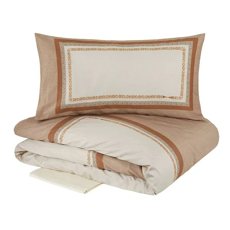 Copripiumone in raso BORBONESE matrimoniale POSH nocciola