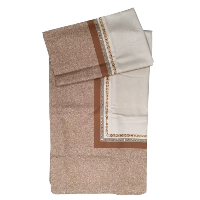 Telo arredo in raso copritutto Borbonese POSH nocciola