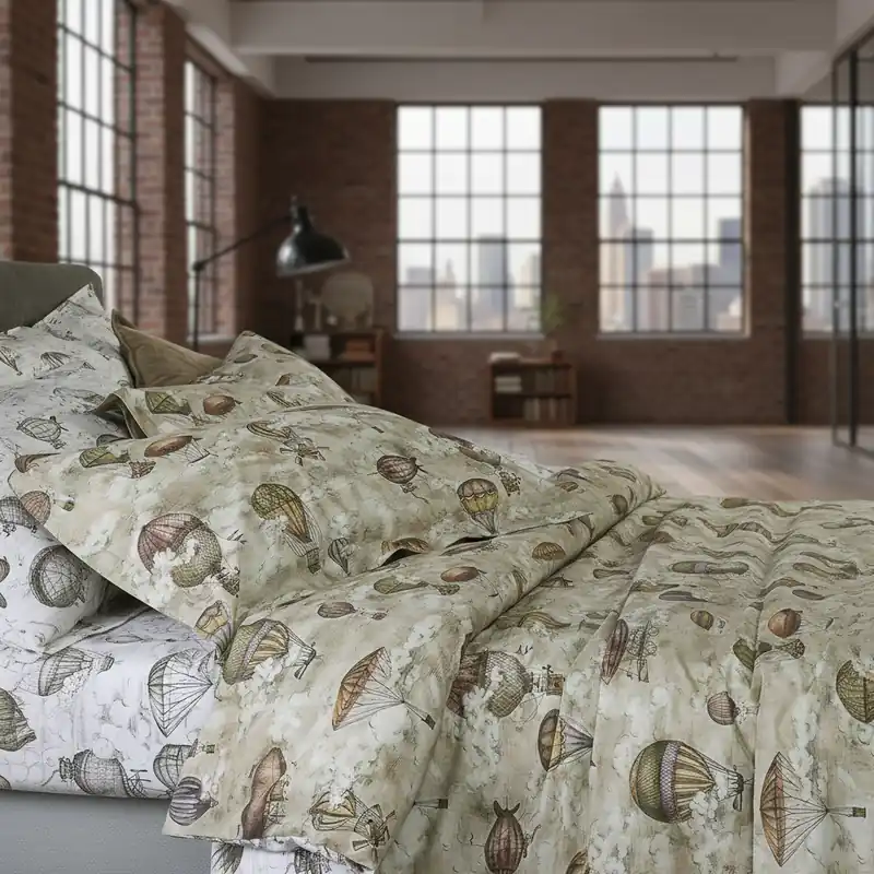 Parure copripiumino con federe MIRABELLO Zeppelin beige
