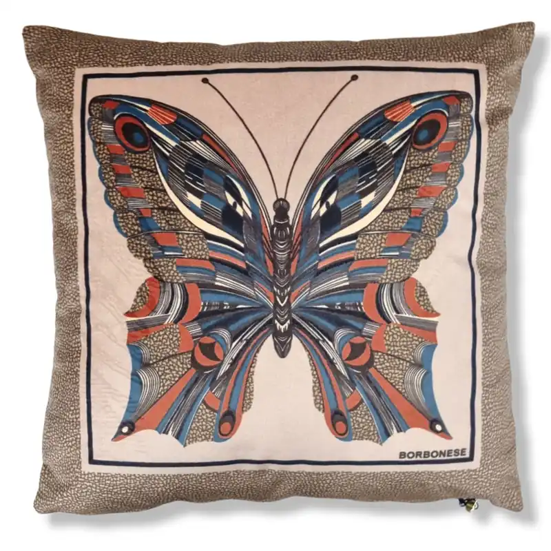 Cuscino arredo in velluto 43x43 cm Borbonese PAPILLON farfalle