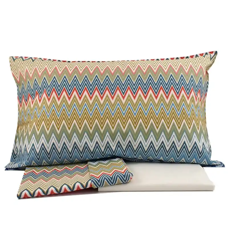 Lenzuola matrimoniale Missoni Home Babila multicolor chevron