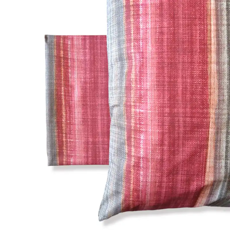 Lenzuola in cotone completo piazza e mezza Tissue rosso