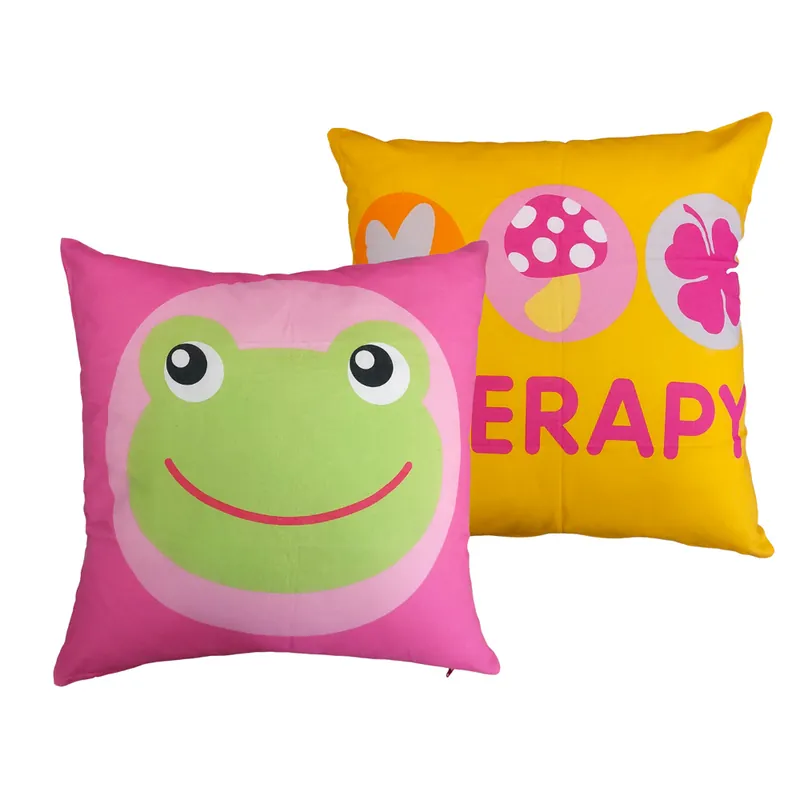2 COPRICUSCINI SAN VALENTINO FROG Puro Cotone Bassetti