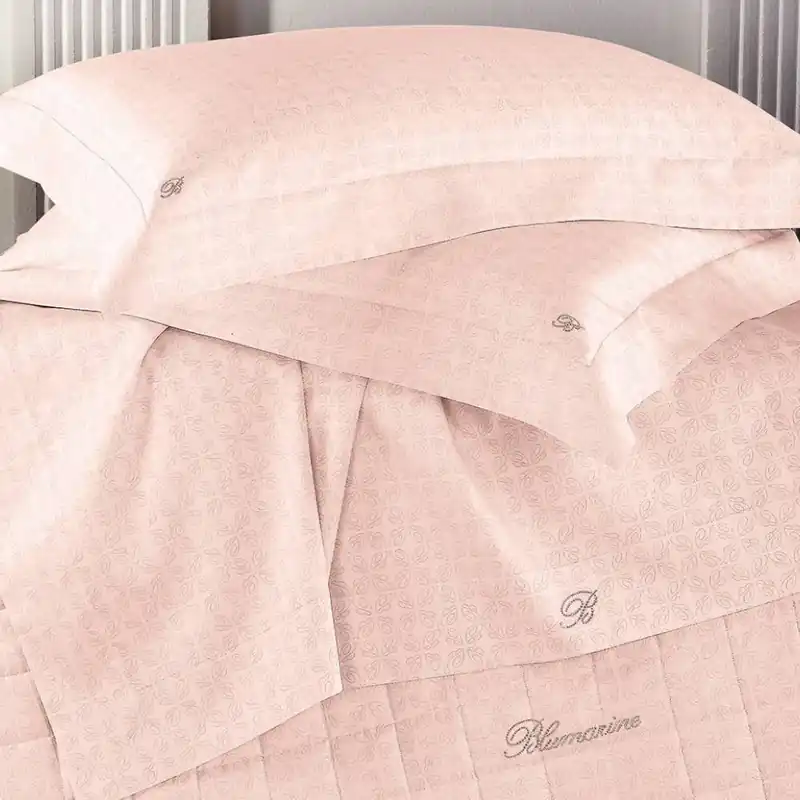 Lenzuola completo raso matrimoniale Blumarine Quadrifoglio