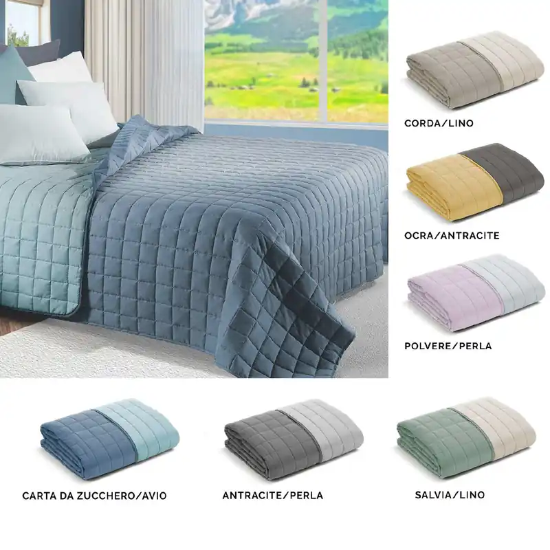Copriletto Trapuntato Leggero Moderno – Vari Colori e Misure