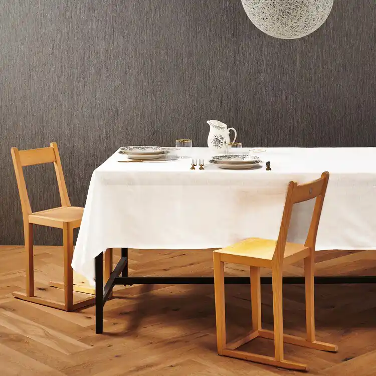 Tovaglia in lino effetto stropicciato stone wash bianco