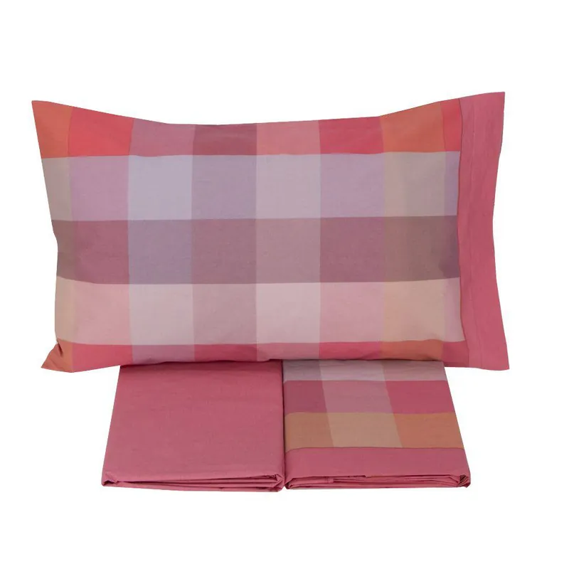 Completo lenzuola Matrimoniale puro cotone Gabel Wilson Rosa