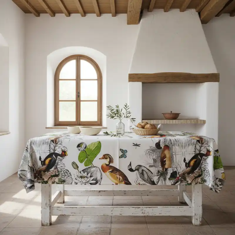 Tovaglia in cotone x12 persone 150x250 cm Stagno