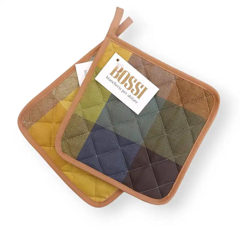 Coppia di Presine Cucina BOSSI CASA 1407 ocra 20x20