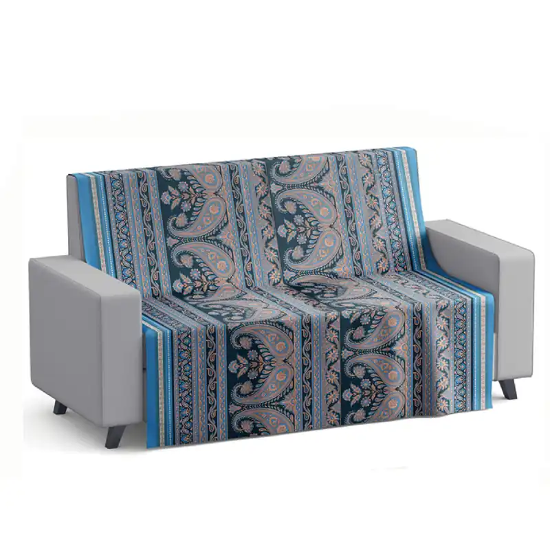 Foulard Copritutto Telo Arredo 260x260 cm VARANASI blu