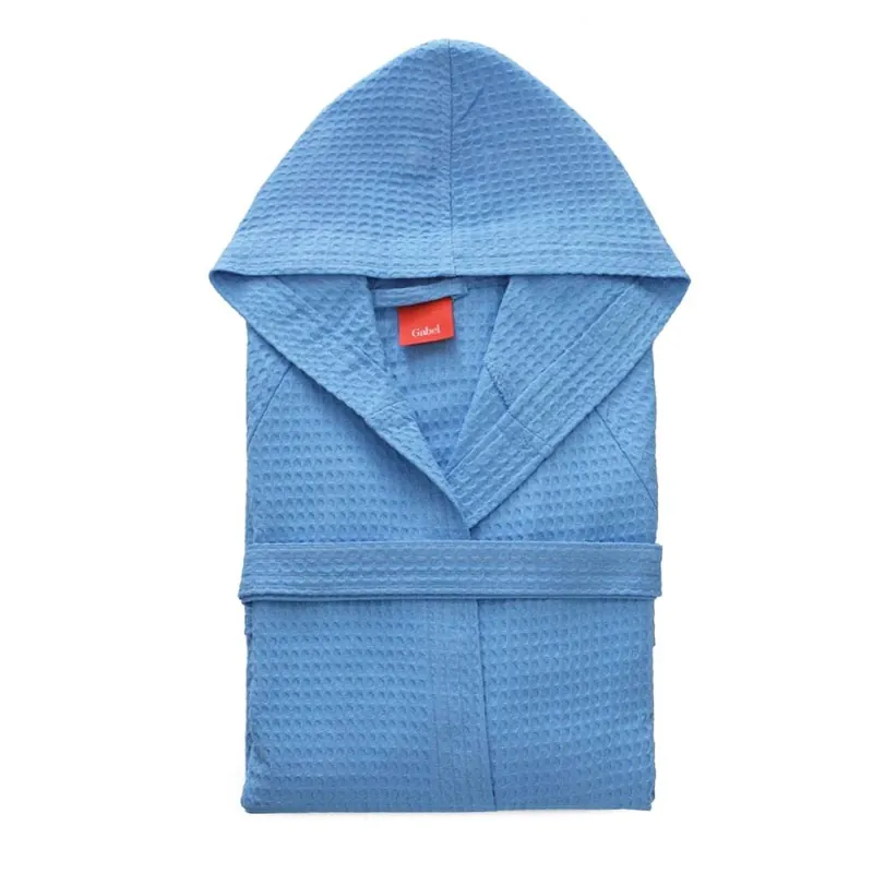Accappatoio UNISEX GABEL GOLF in Nido d'Ape: Tinta Unita Cielo