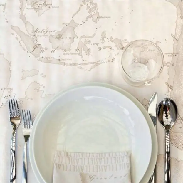 Tovaglia Alviero Martini puro cotone Home Collections GEO White Avorio