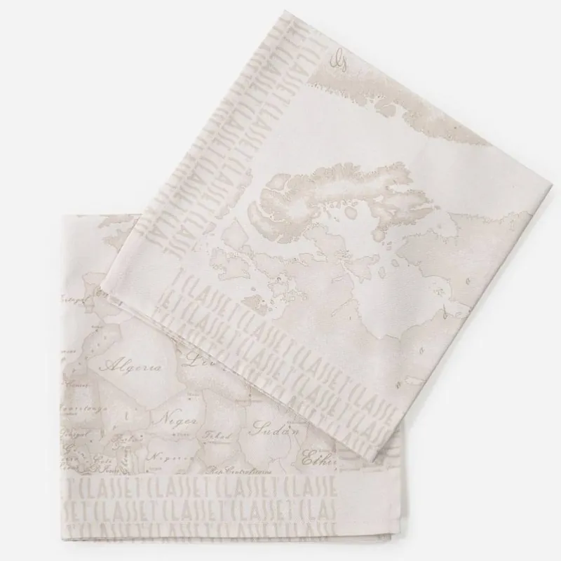 Coppia di tovaglioli in cotone Prima Classe 48x48 cm avorio