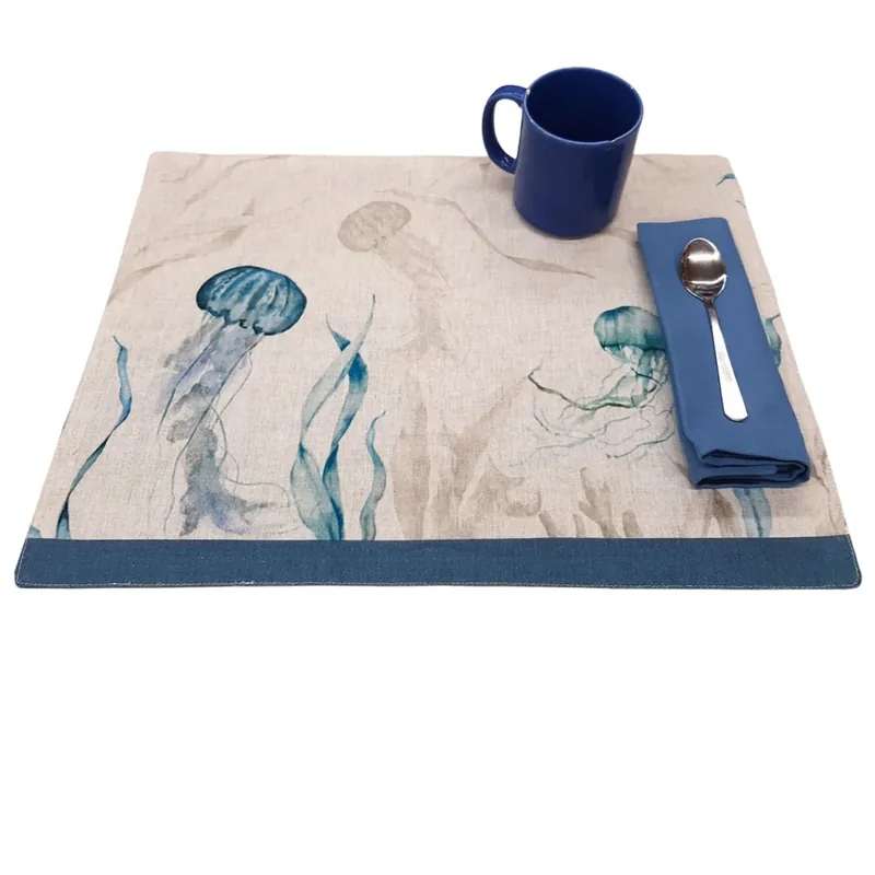 Set americana tovaglietta colazione e tovagliolo Manny meduse