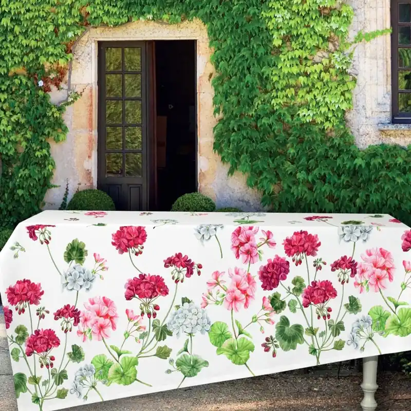 Tovaglia rettangolare in cotone TAG HOUSE GERANIO floreale