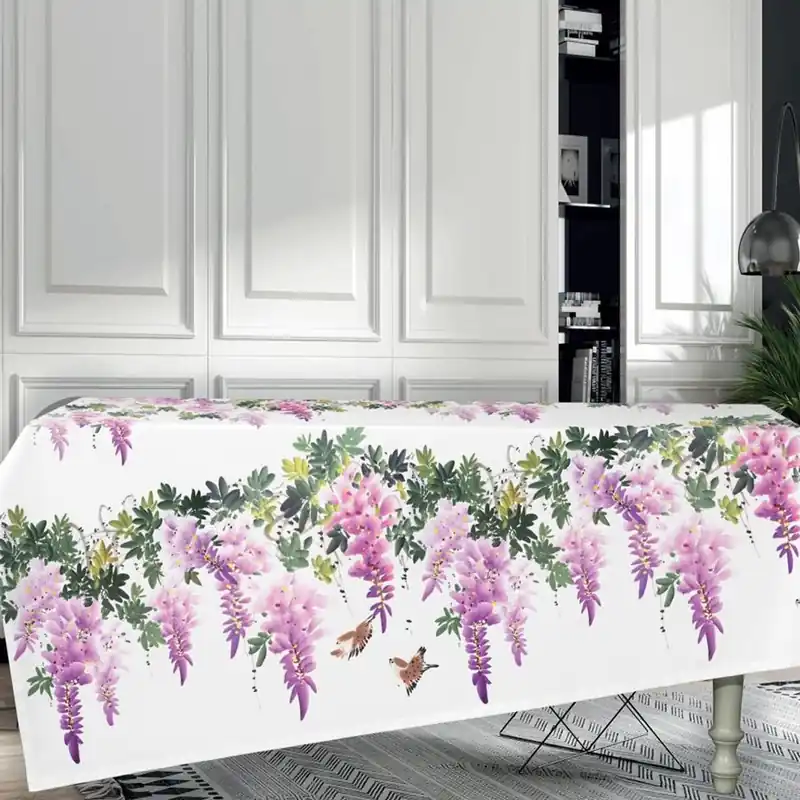 Tovaglia rettangolare in cotone TAG HOUSE GLICINE rosa