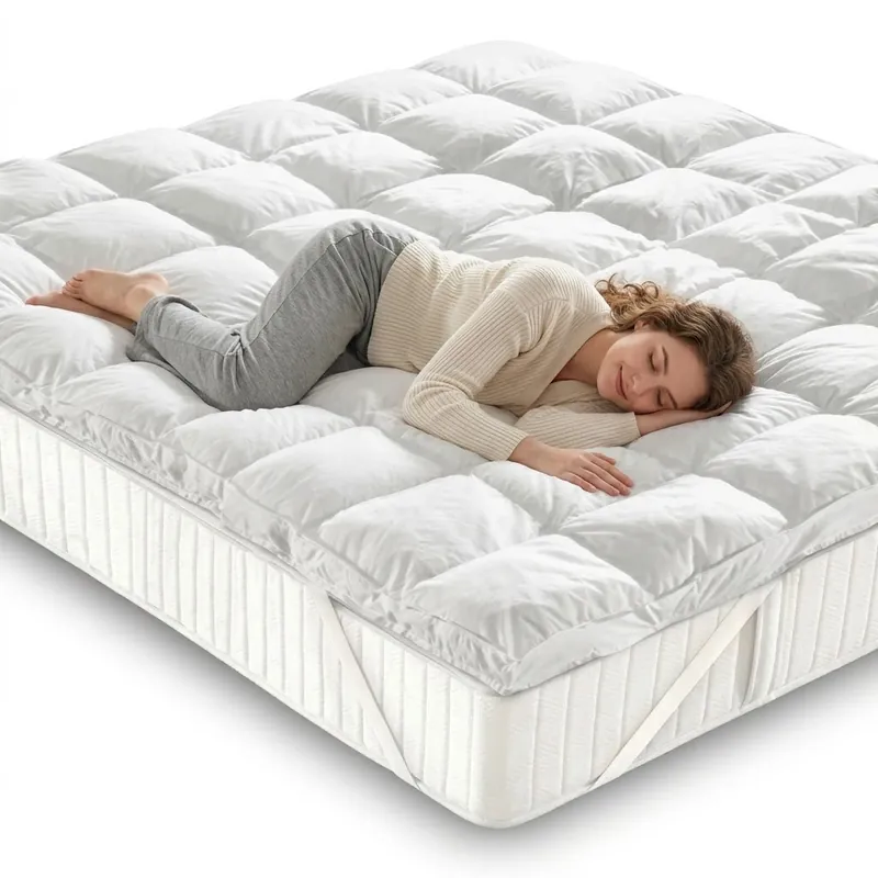 Topper matrimoniali imbottito effetto piuma Supreme 165x200
