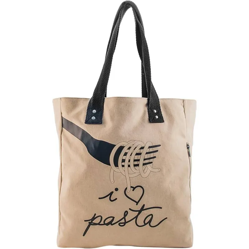 Borsa Shopper con tasca interna I Love Pasta