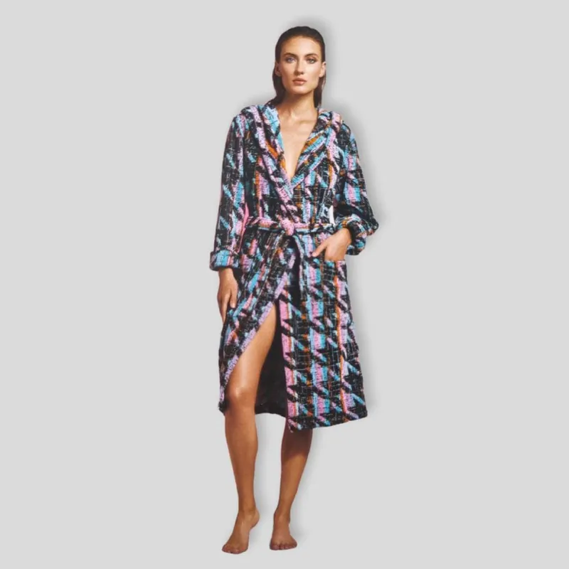 Accappatoio da donna in spugna di puro cotone GLAMOUR Carrara Originale