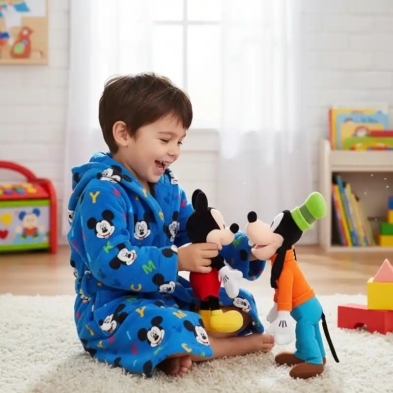 Accappatoio bambino spugna con cappuccio Disney Mickey Mouse