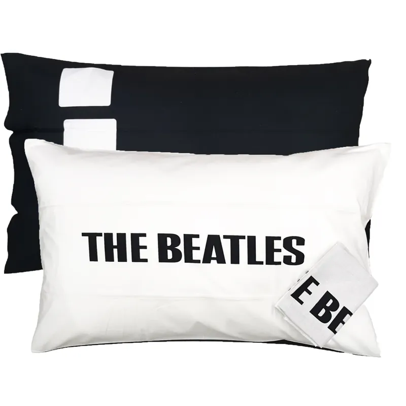 BASSETTI Coppia di federe The Beatles in cotone 50x80