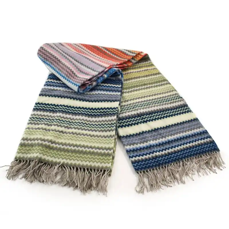 Plaid Missoni Home con frange 130x190 cm YAS 157 zig-zag