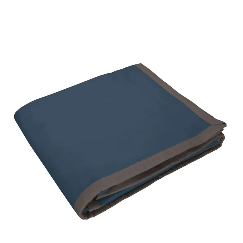 Coperta LANA Vergine Matrimoniale SOMMA ORIGAMI Blu Polvere