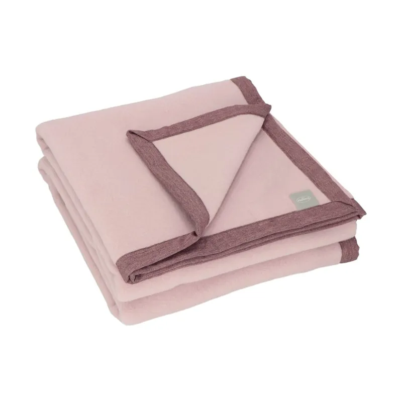Coperta di Lana Merinos Matrimoniale SOMMA ORIGAMI Rosa Antico