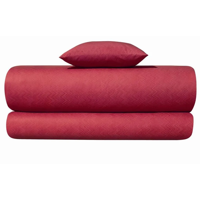 Lenzuola matrimoniali completo Missoni Home JO 56 bordeaux