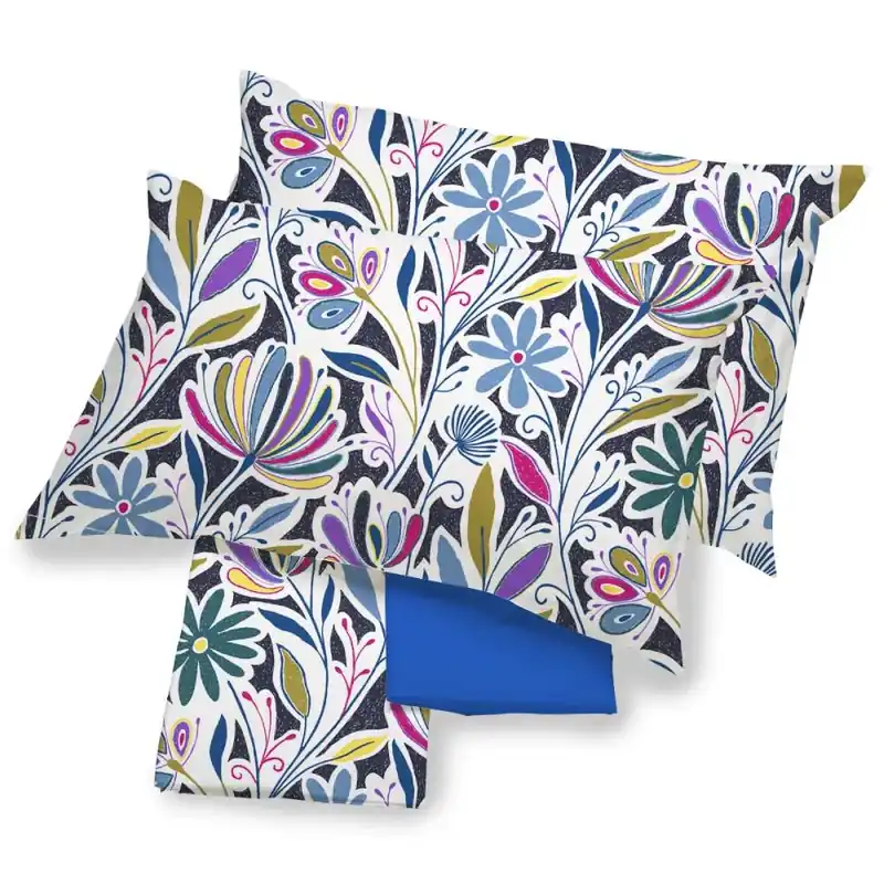 Benasciutticasa Completo letto matrimoniale cotone – Giardino Astratto multicolor