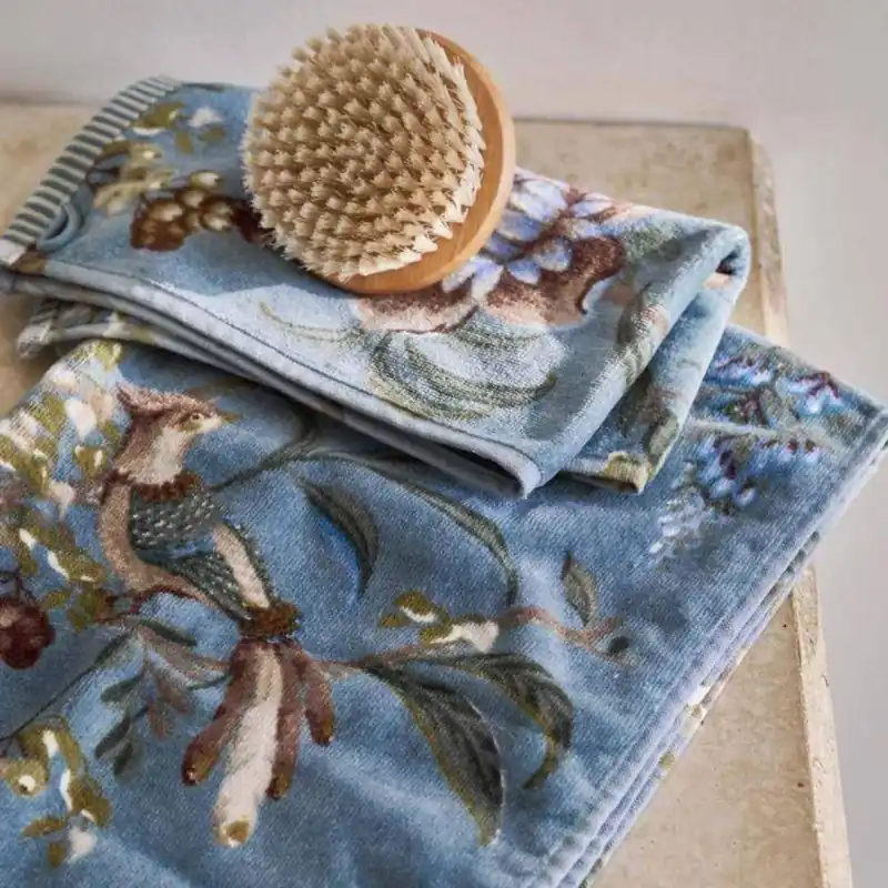 Set 1+1 asciugamano e ospite PIP STUDIO Secret Garden Blu