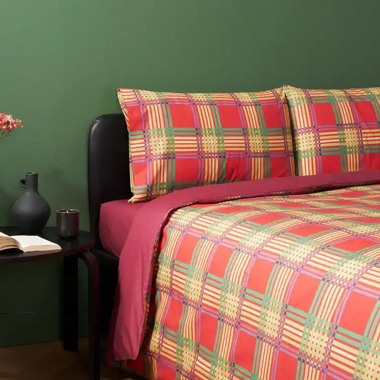 Copripiumino Bassetti COLLEZIONE - Weaving ROSSO 100% cotone matrimoniale
