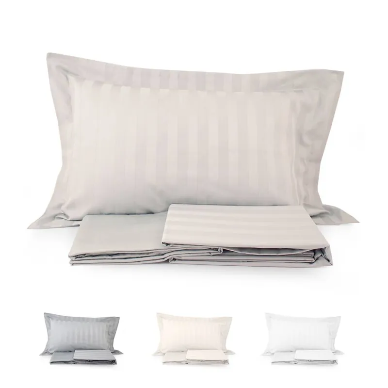 Bellora Completo Copripiumino Raso 300 TC Onice jacquard