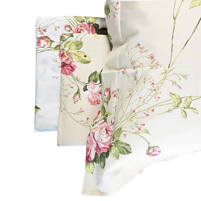 Lenzuola cotone Matrimoniali MIRABELLO Roses Bells rosa