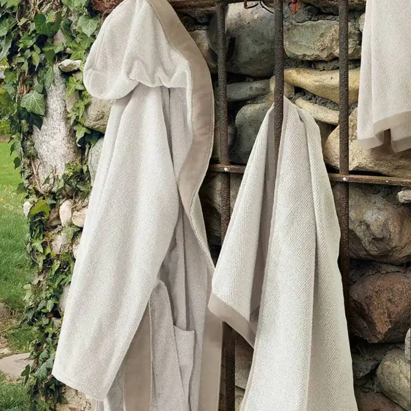 Accappatoio con cappuccio GABEL NATURAE PERLA Bianco Lana