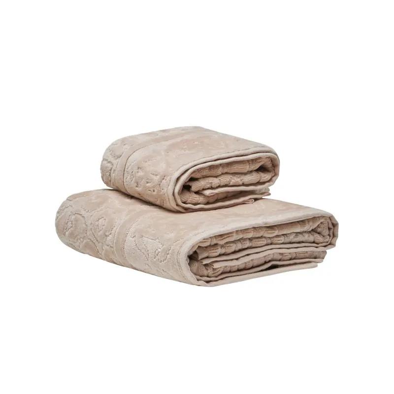 Set bagno 1+1 asciugamano viso e ospite ROBERTO CAVALLI Jaguar beige