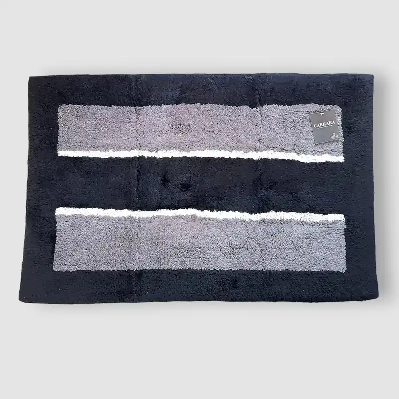 CARRARA Tappeto bagno in cotone 1500 gr LONDRA nero