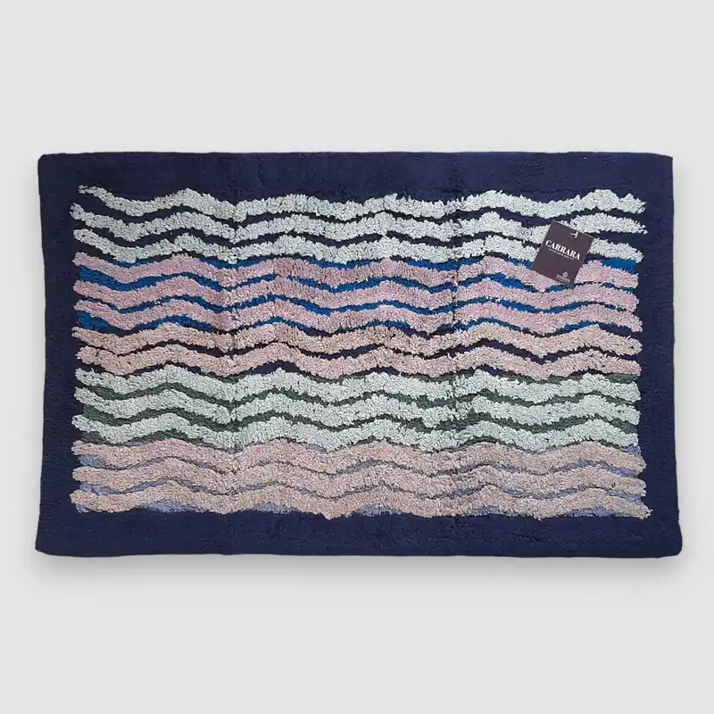 CARRARA Tappeto bagno in cotone 1500 gr PARIGI blu