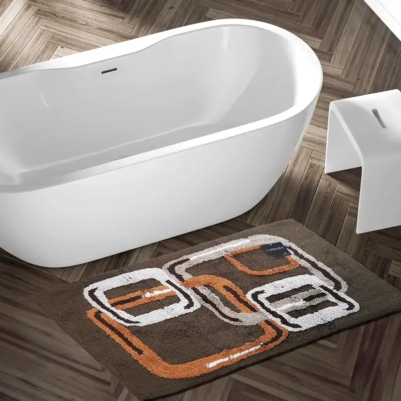 CARRARA Tappeto bagno in cotone 1500 gr ASAKO marrone
