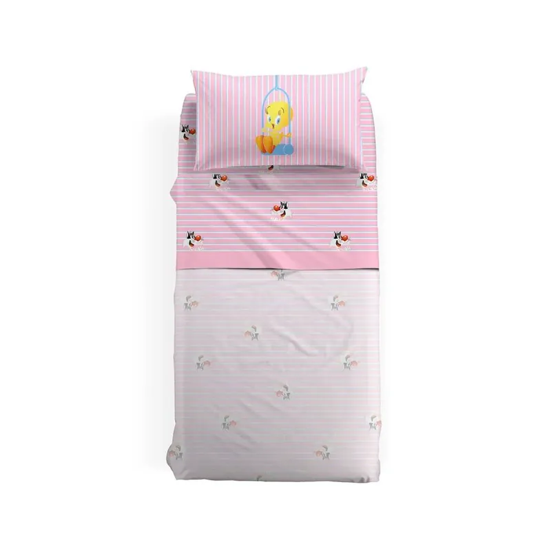 Lenzuola completo singolo Caleffi I Love Tweety Looney Tunes