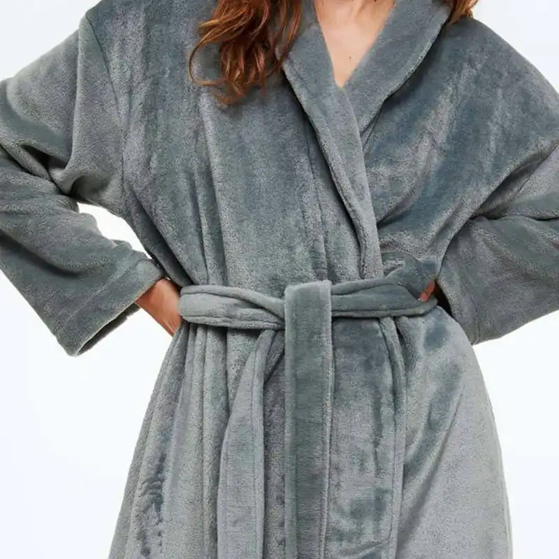 Vestaglia unisex con cintura ABIGAIL Super Soft grigio
