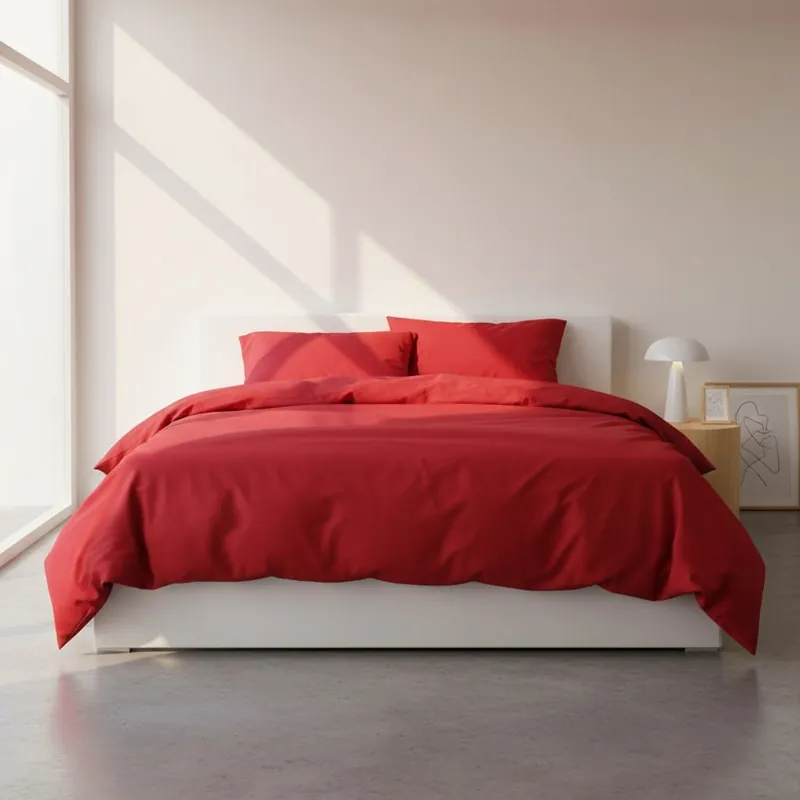 Copripiumino MAXI 270x270 copritrapunta matrimoniale in cotone ISTAR rosso